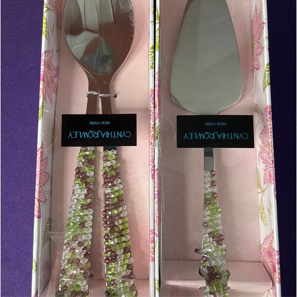 Cynthia Rowley cake server and salad server set - Picture 6 of 6